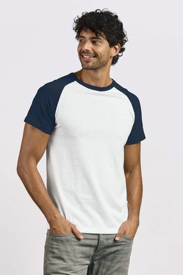 Promodoro Raglan T-Shirt mit Kontrastärmeln für Herren
