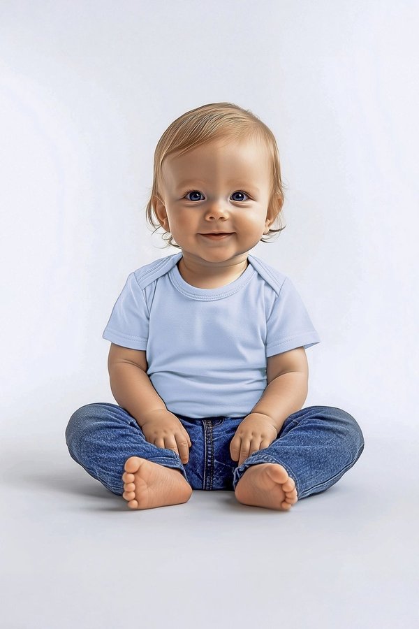 Promodoro Baby T-Shirt mit Schulteröffnung 100% Baumwolle