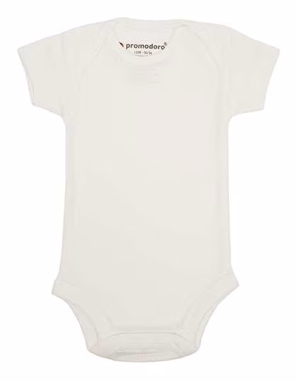 Promodoro Bio-Babystrampler in Reinweiß mit Druckknöpfen