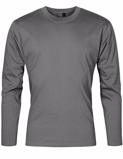 Promodoro Langarm-T-Shirt 100% Baumwolle für Herren, Steel Grey (Solid) XL, E4099