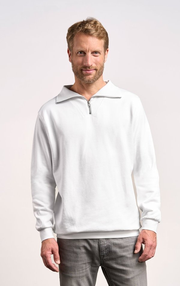 Promodoro Troyer Sweater mit Reißverschluss, Regular-Schnitt