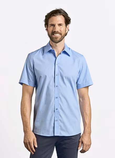 Promodoro Camicia a maniche corte in Popeline da Uomo