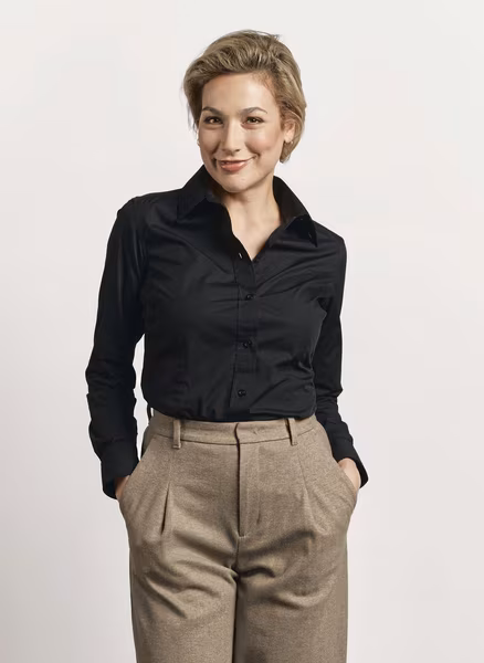 Promodoro Poplin Long Sleeve Blouse, Fitted for Women