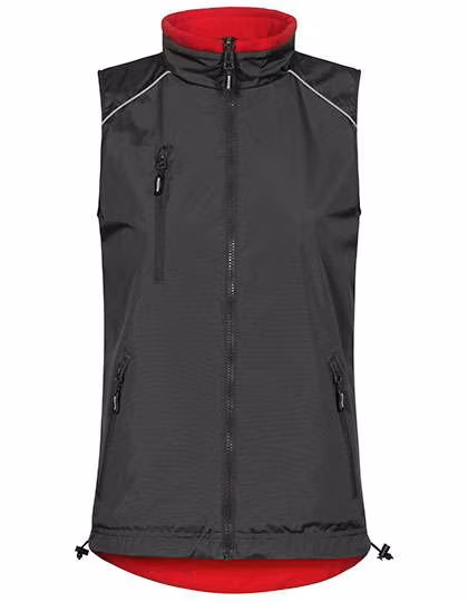 Promodoro Women's Reversible Vest C? Steel Gray/Red S (E7205)
