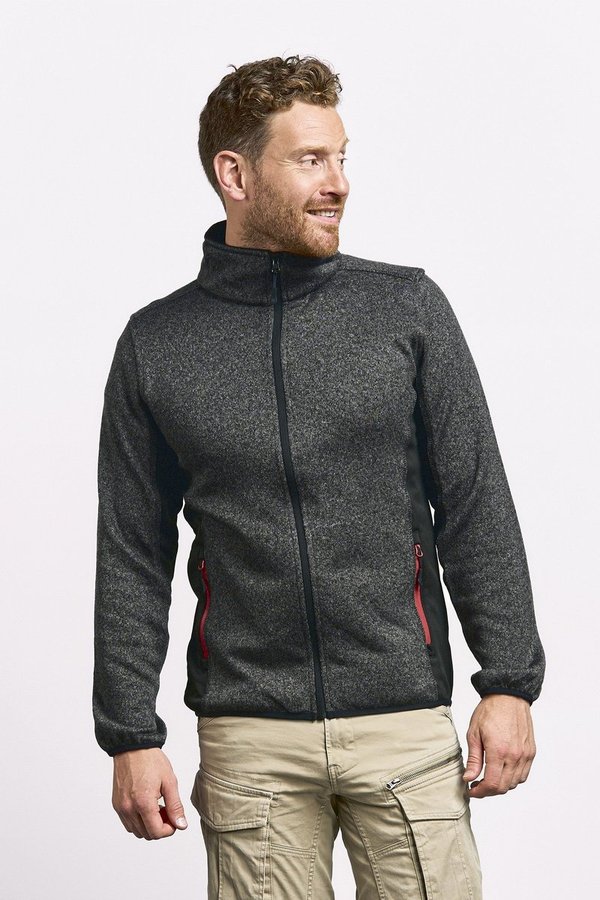 Promodoro Strickfleece-Jacke mit Stehkragen für Herren