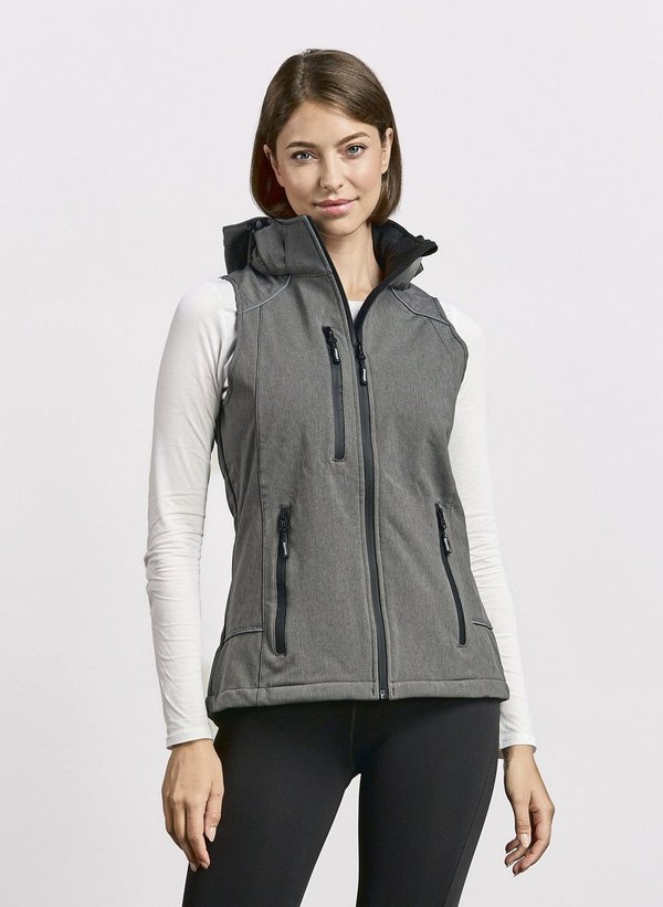 Promodoro Softshell Weste mit Kapuze für Damen