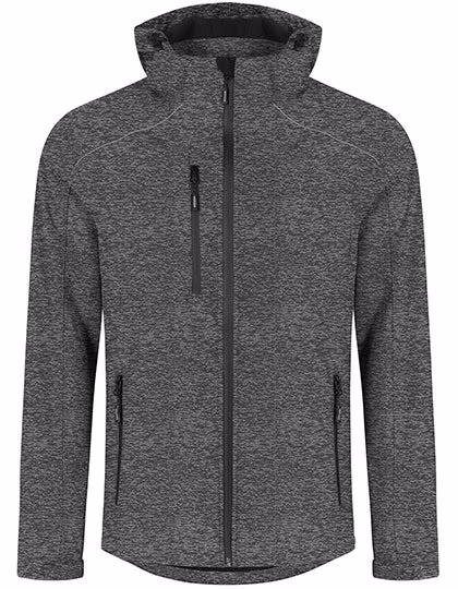 Promodoro Softshell-Jacke mit Kapuze, Heather Grey XL, E7850