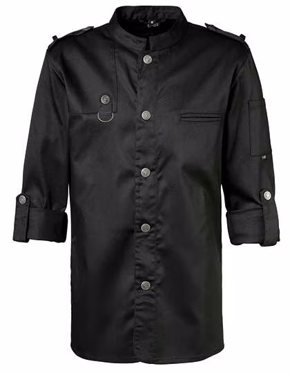 Exner Chef Jacket Biker Style with Shoulder Flaps