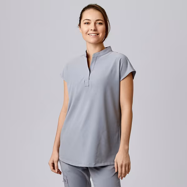 Exner Blouse Tunic with Stand-Up Collar for Women