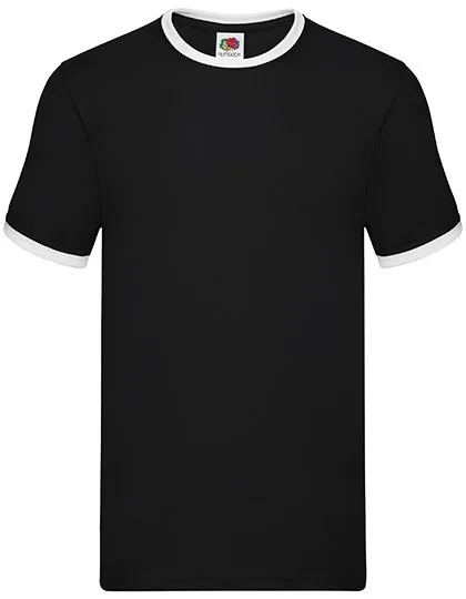 Fruit of the Loom Ringer T-Shirt con Girocollo