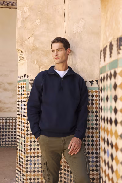 Iconic Premium Zip Neck Sweat