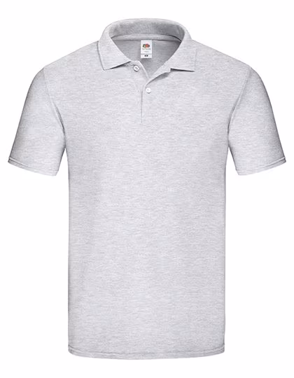 Fruit of the Loom Klassisches Poloshirt mit 2-Knopf-Leiste, Heather Grey M, F513