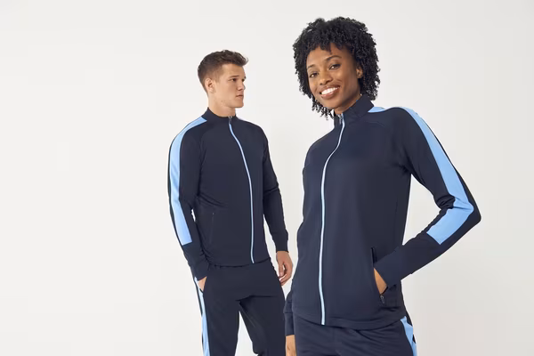 Strick-Trainingsjacke mit Reißverschluss