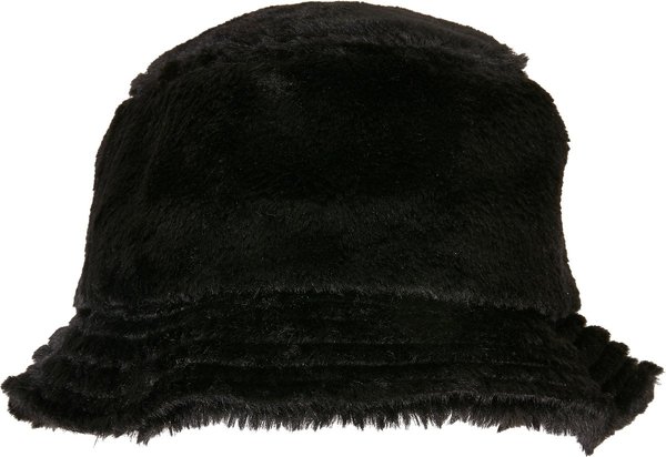 FLEXFIT Faux-Fur Bucket Hat Schwarz 372 g/m²