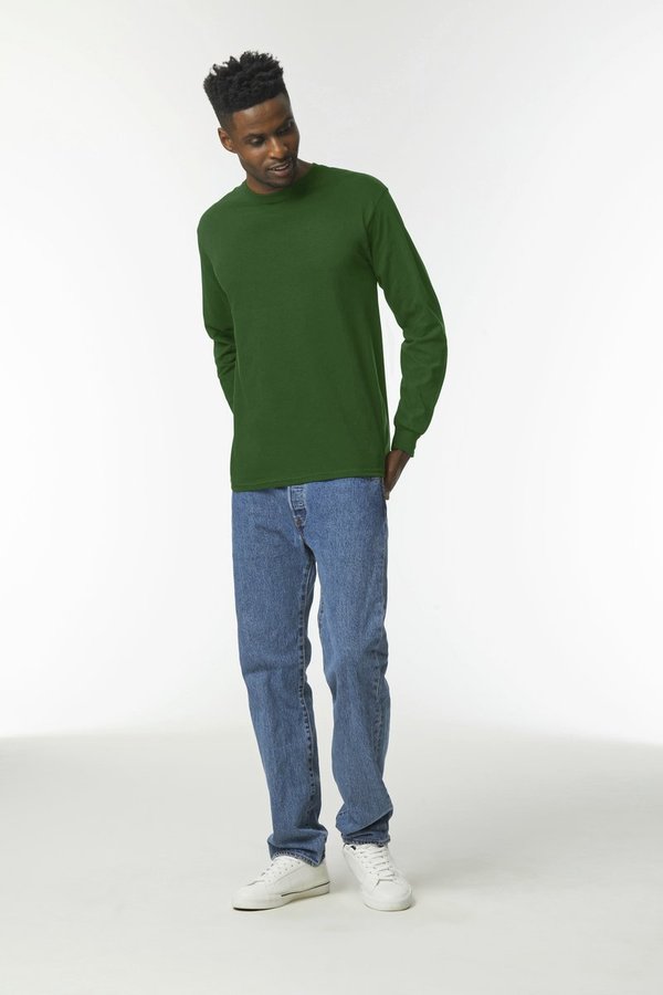 Gildan Ultra Cotton Langarm T-Shirt 100% Baumwolle