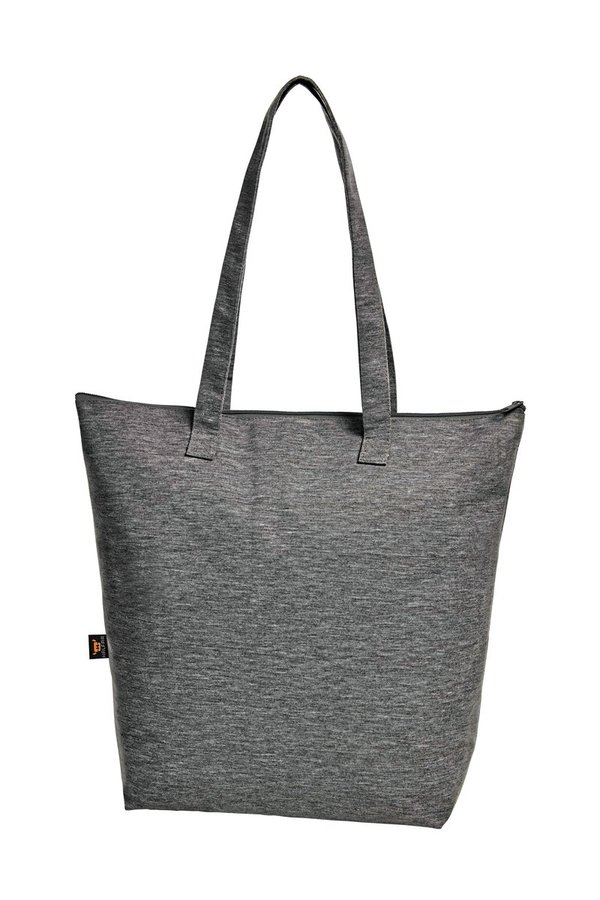 Shopper Jersey mit Reißverschluss und langen Griffen