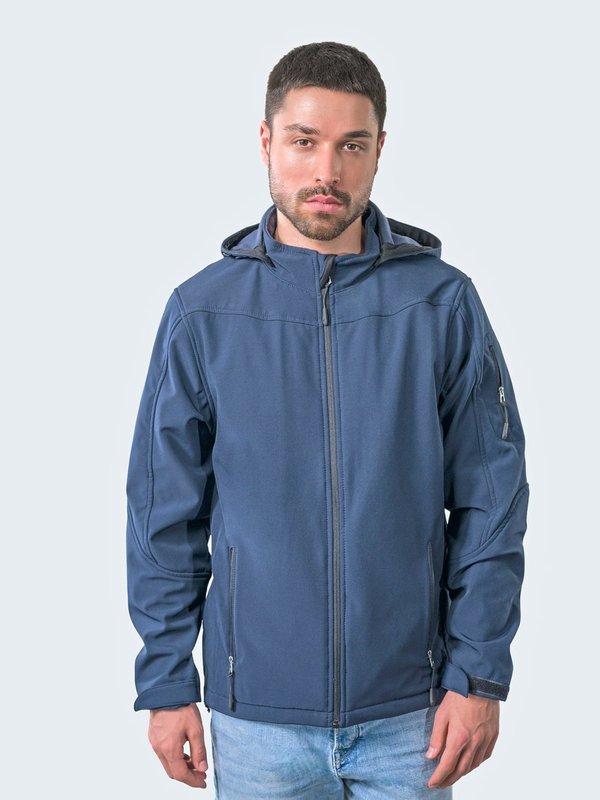 Herren Softshelljacke mit Kapuze
