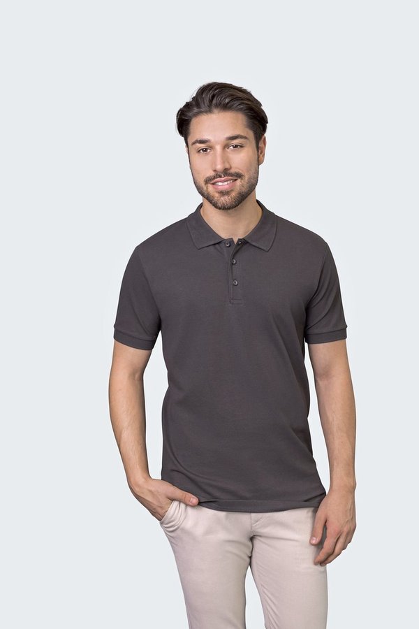 HRM Luxury Stretch Polo mit Kragenlösung für Herren