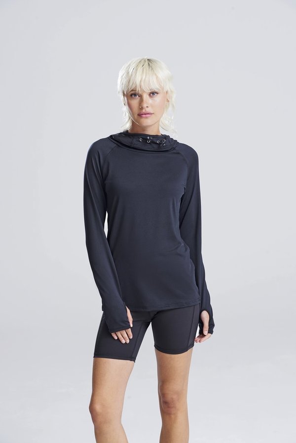 Just Cool Sportliches Langarmshirt mit Kapuze