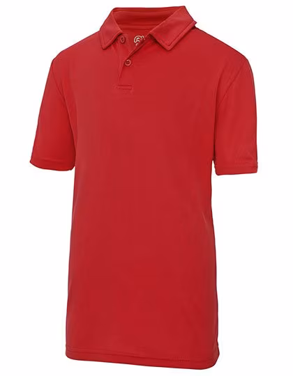 Just Cool Kurzarm-Poloshirt mit Feuchtigkeitsregulierung, Fire Red 3/4 (XS), JC040J