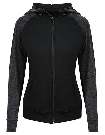Just Cool Slim Fit Zoodie con Maniche a Contrasto da Donna