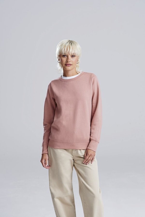 Just Hoods Sweatshirt mit Rundhalsausschnitt für Damen