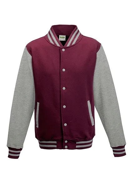 Just Hoods Varsity Jacket con Maniche a Contrasto