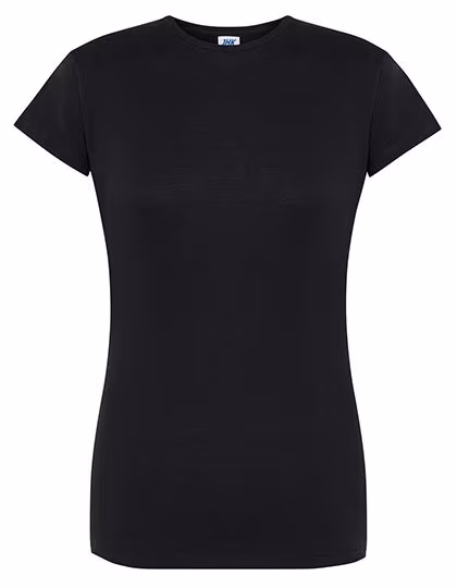 JHK Slim Fit Premium T-Shirt Baumwolle für Damen, Black S, JHK240