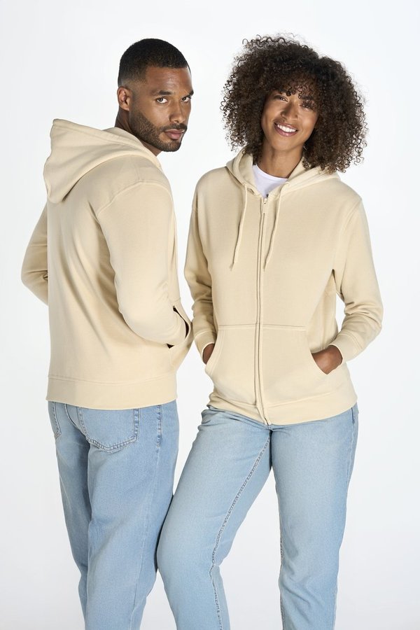 JHK Kapuzen-Sweatshirt mit 2-Wege-Reißverschluss