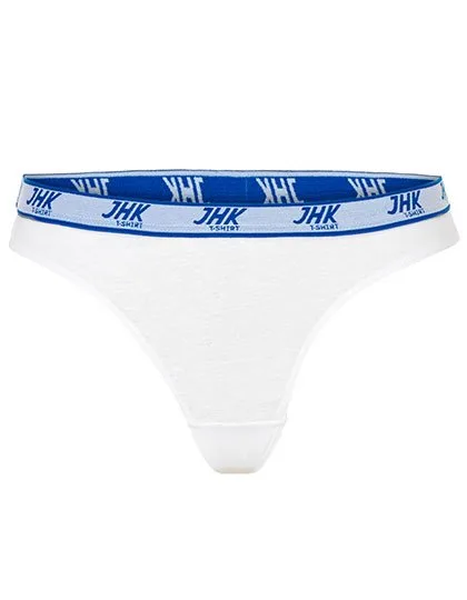 JHK Women's Thongs 3-Pack, Cotton-Elastane