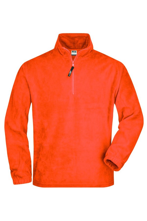 James&Nicholson Half-Zip Fleece Sweatshirt mit Kadettkragen