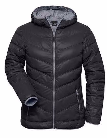 James&Nicholson Ladies' Down Jacket Black/Grey S (JN1059)