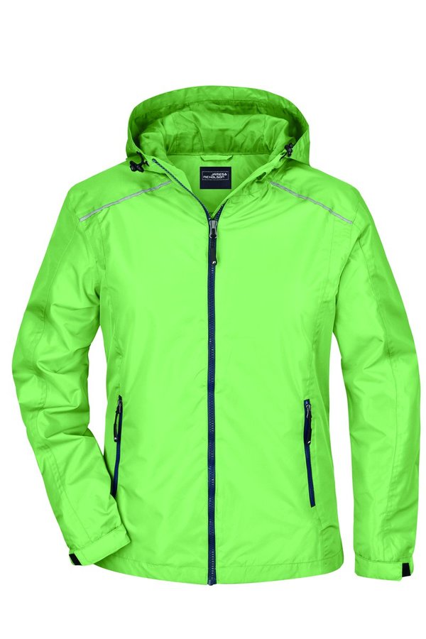 James&Nicholson Regenjacke mit Kapuze und Reflexen für Damen