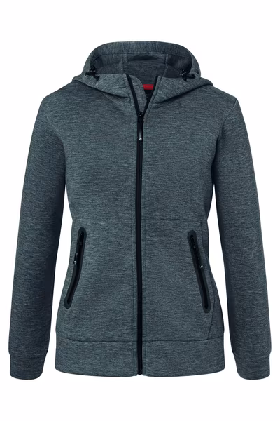 James&Nicholson Veste à capuche Slim Cut chinée pour femme