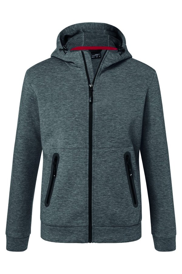 James&Nicholson Hooded Jacket mit Kängurutasche und Elastan