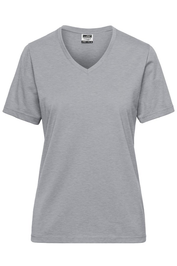 James&Nicholson Bio Workwear T-Shirt mit V-Ausschnitt
