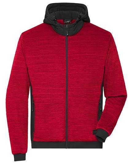James&Nicholson Wattierte Hybridjacke mit Kapuze