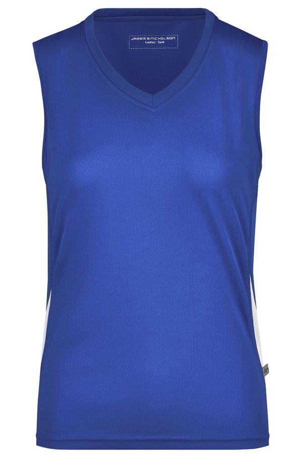James&Nicholson Atmungsaktives Damen Running Tanktop mit Mesh-Einsätzen