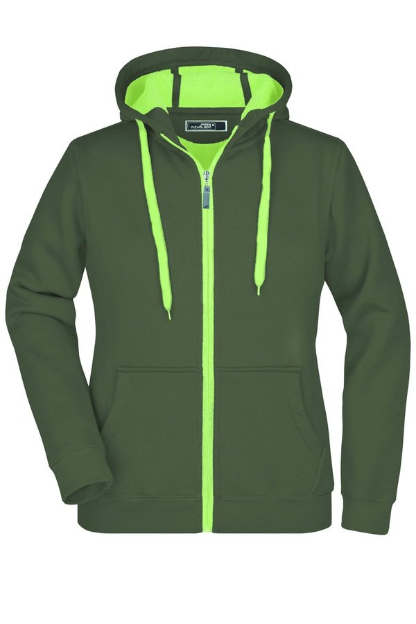 James&Nicholson Doubleface Jacke mit Kapuze für Damen in