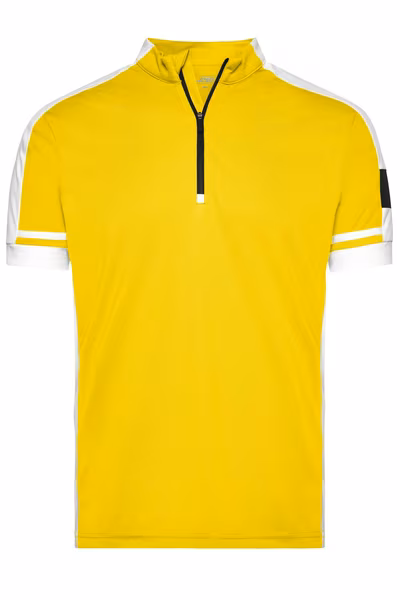 James&Nicholson Sportliches Bike-T-Shirt mit Half Zip