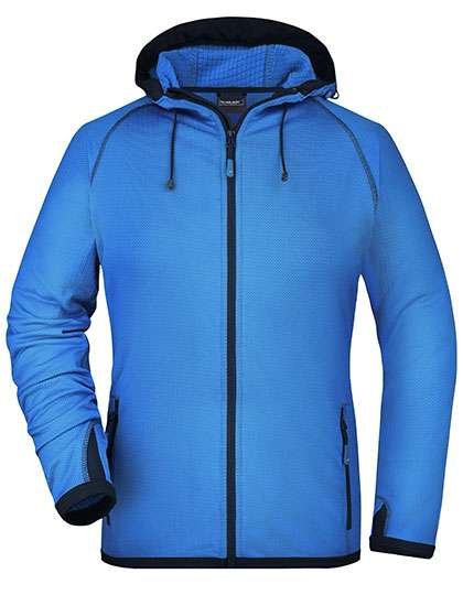 James&Nicholson Fleece Kapuzenjacke mit Reißverschluss für Damen