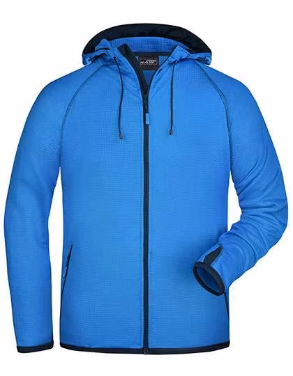 James&Nicholson Fleece Kapuzenjacke mit Alloverdruck für Herren