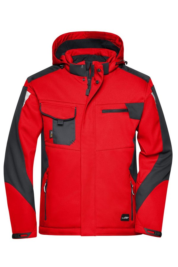 James&Nicholson Craftsmen Softshell Jacket -STRONG- White/Carbon XS (JN824)