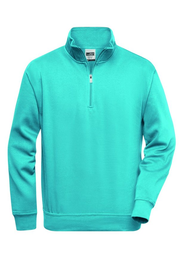 James&Nicholson Halbzip Sweatshirt mit Stehkragen