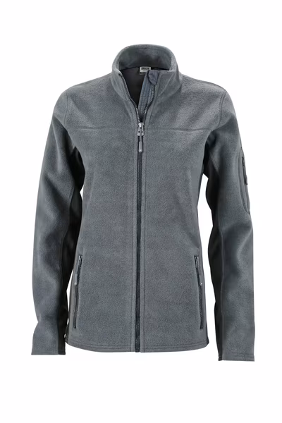James&Nicholson Fleece Jacket "STRONG" with Softshell Inserts for Women