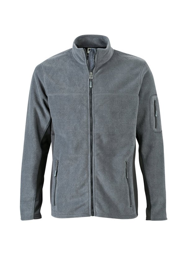 James&Nicholson Fleece-Jacke „STRONG“ mit Softshell-Einsätzen