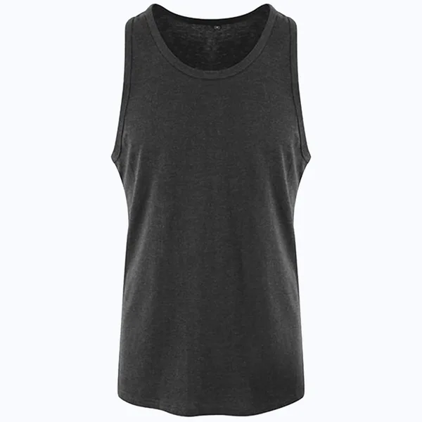 Just T's T-shirt Tri-Blend sans manches avec col U