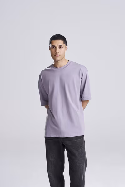 Just T's Oversize T-Shirt aus gekämmter Baumwolle