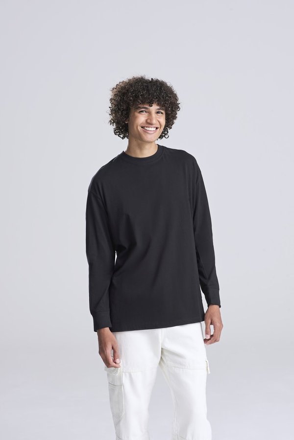 Just T's Oversize Langarm T-Shirt aus Baumwolle