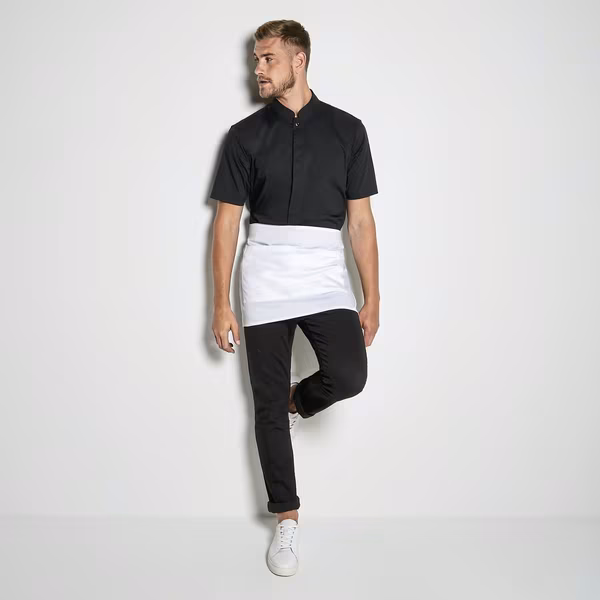 Bargear Tailored Short-Sleeve Shirt with Mandarin Collar